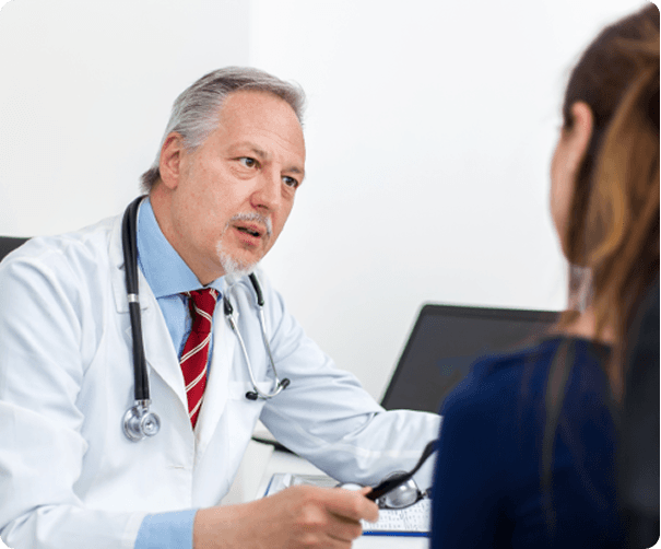 Doctor consulting patient