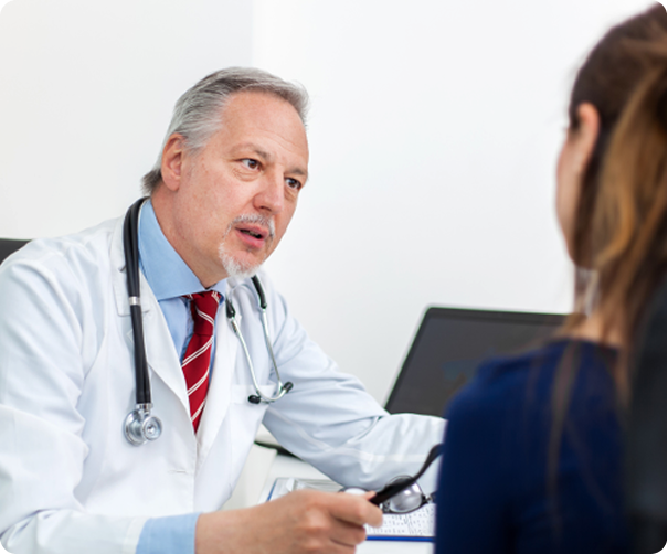 Doctor consulting patient